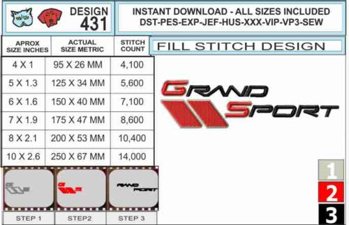 Corvette-grand-sport-logo-embroidery-design-spec