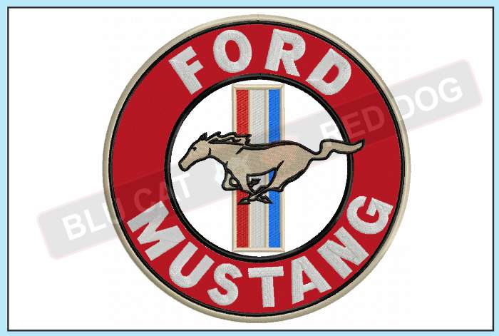 Ford-mustang-embroidery-logo-blucatreddog.is