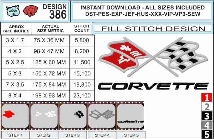 corvette-c3-embroidery-design-spec
