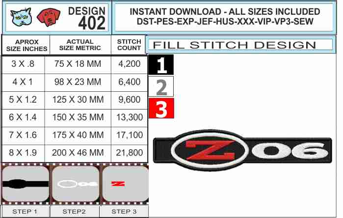 corvette-z06-embroidery-design-spec