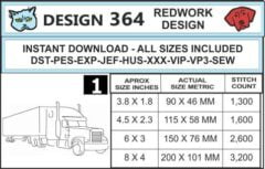 40-foot-truck-embroidery-redwork-design-infochart