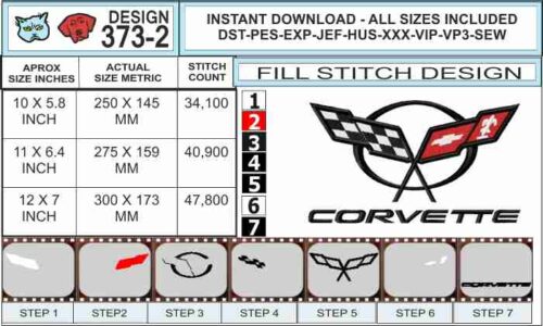corvette-c5-flag-large-sizes-embroidery-design-spec
