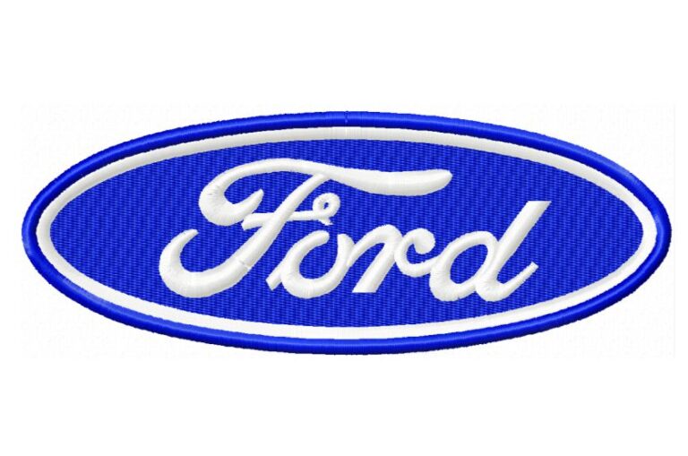 Ford Logo Applique Design - 4 sizes - 9 formats - Blu Cat Red Dog