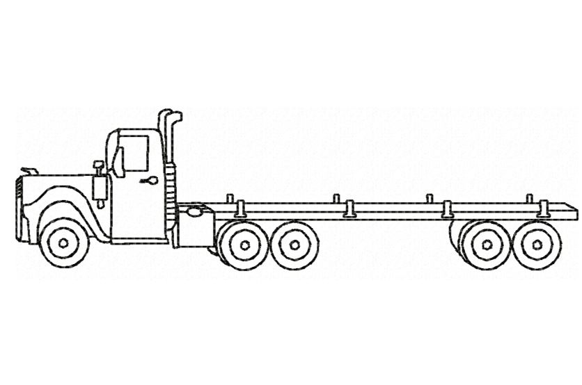 Flatbed Truck Outline