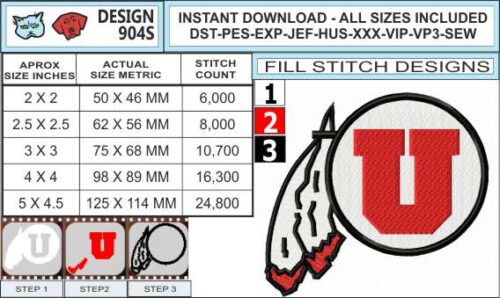 utah-utes-embroidery-design-infochart