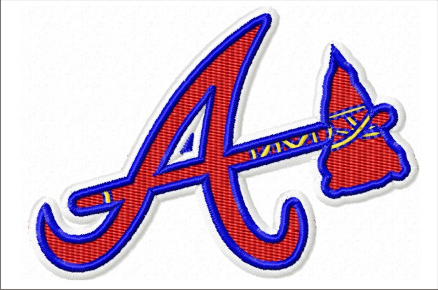 Atlanta Braves Embroidery Design ⋆ Baseball Logos - Blu Cat Red Dog