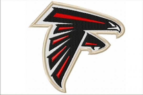 Atlanta Falcons Embroidery Design ⋆ Nfl Logo - Blu Cat Red Dog