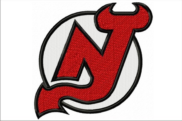 New Jersey Devils Embroidery Design ⋆ NHL Logo - Blu Cat Red Dog