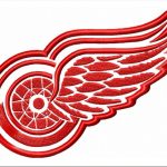 Detroit Red Wings Applique Design ⋆ NHL Logo - Blu Cat Red Dog