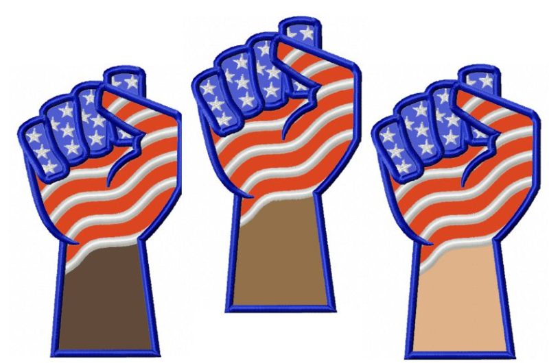 USA-Resisit-Fist -applique-embroidery-design