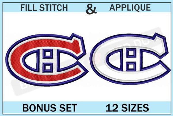 Montreal Canadiens Embroidery Logo Set | BluCat RedDog | Reviews on ...