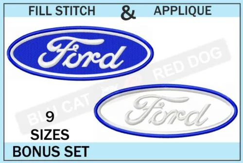 Ford-embroidery-logo-set-blucatreddog.is