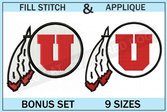 utah-utes-embroidery-logo-set-blucatreddog.is