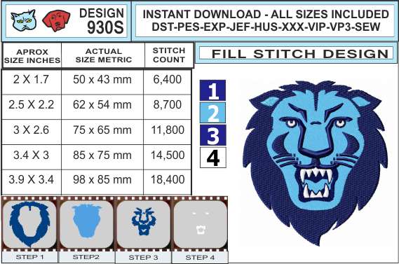 columbia-university-lion-embroidery-design-infochart