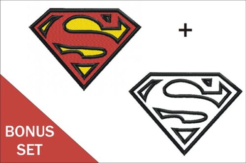 Superman-Logo-Embroidery-&-Applique-Designs Bonus set