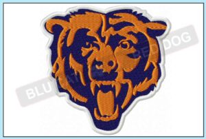 Chicago Bears Embroidery Design ⋆ NFL ⋆ 5 sizes ⋆ Blu Cat Red Dog