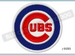 Chicago Cubs Embroidery Design ⋆ 7 sizes 1 to 5 inch ⋆ Blu Cat Red Dog