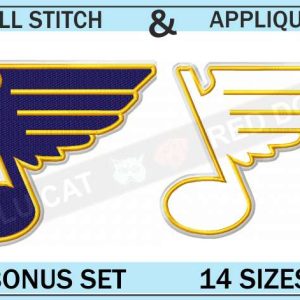 Stanley Cup Champions Embroidery Design ⋆ 3 sizes ⋆ Blu Cat Red Dog