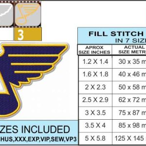 Blues Stanley Cup Embroidery Design ⋆ 6 sizes ⋆ Blu Cat Red Dog