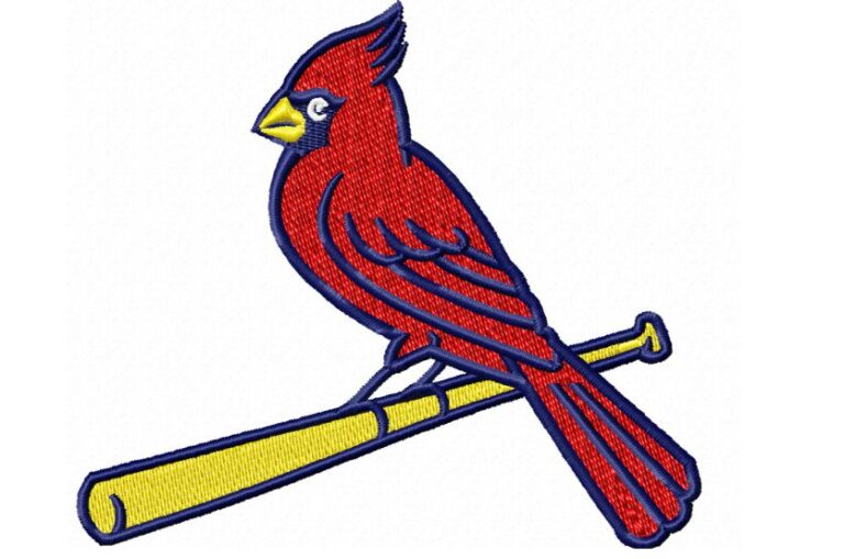 St Louis Cardinals Embroidery Design Design - 6 sizes - Blu Cat Red Dog