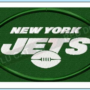 NY Jets Embroidery Logo ⋆ 5 sizes included ⋆ Blu Cat Red Dog