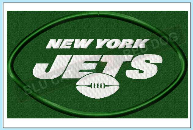 NY jets embroidery logo blucatreddog.is