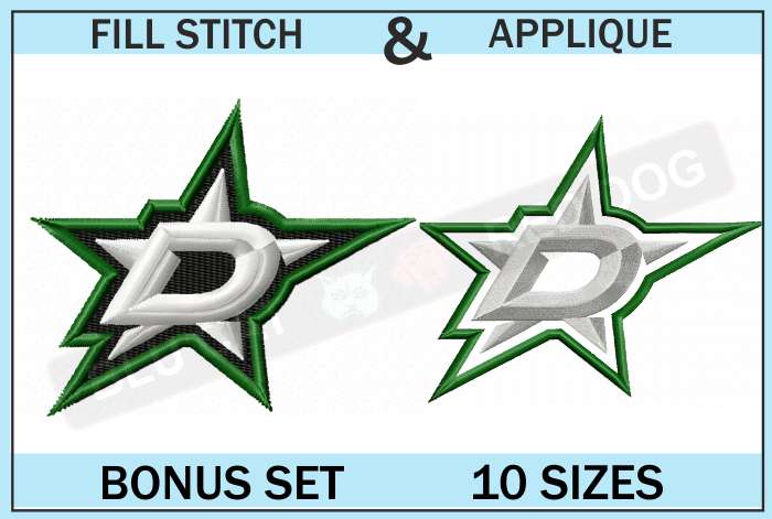 Dallas-stars-embroidery-logo-set-blucatreddog.is