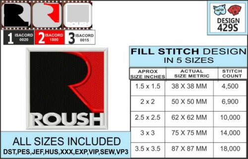 mustang-roush-embroidery-design-infochart