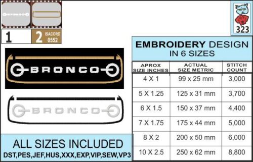 bronco-grille-embroidery-design-infochart