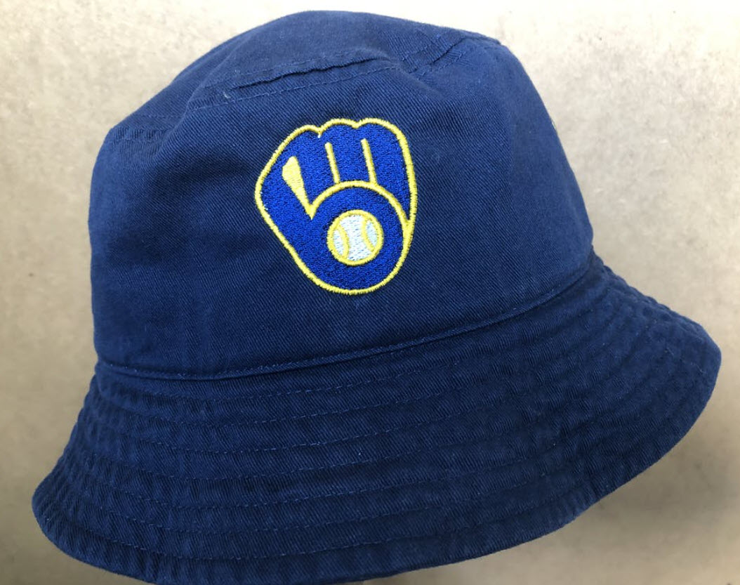 image of Milwaukee Brewers Bucket hat embroidered blucatreddog.is