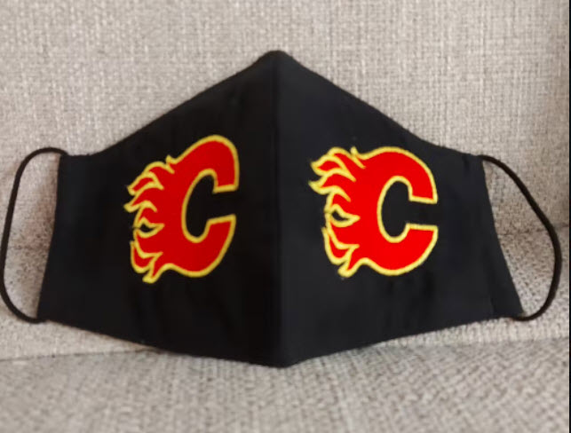 embroidered calgary flames mask - blucatreddog.is