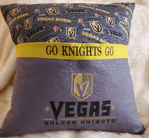 image of embroidered golden knights pillow blucatreddog.is