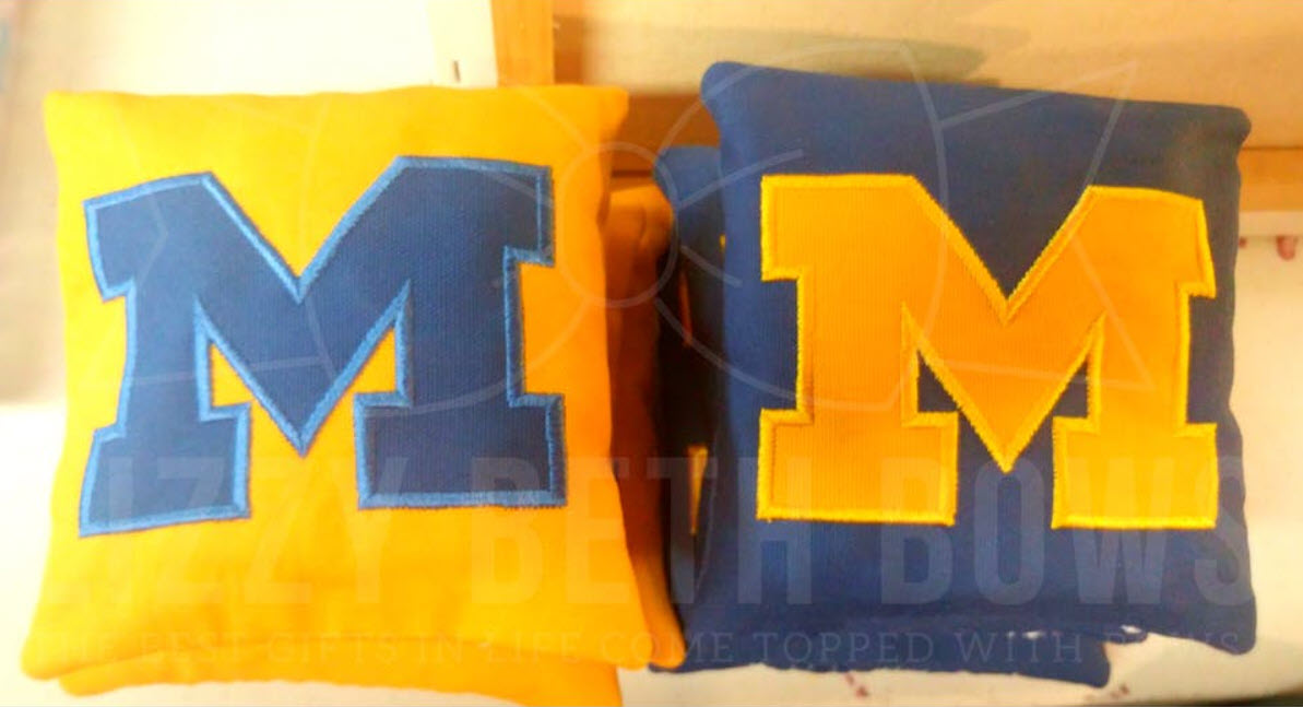 image of handmade embroidered pillows Michigan m Blucatreddog.is