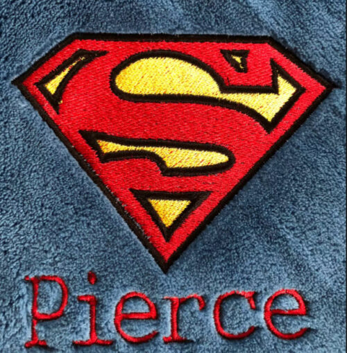 superman logo Pierce embroidered applique blucatreddog.is