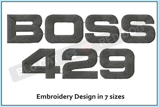 Mustang boss 429 embroidery design blucatreddog.is