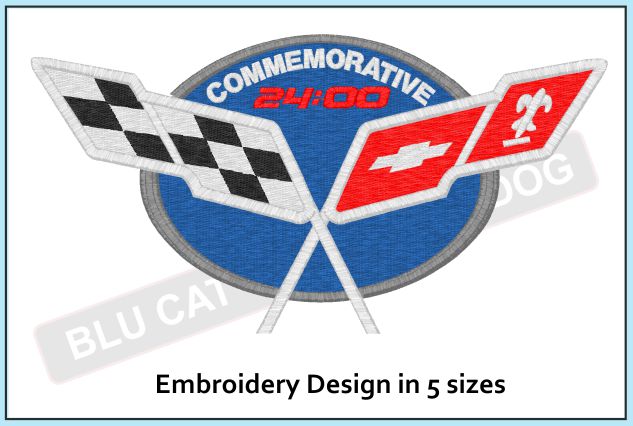 corvette commemorative embroidery design blucatreddog.is